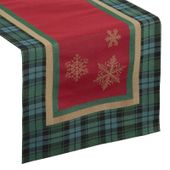 Bieżnik gobelinowy świąteczny CHERRY 45X140 czerwony