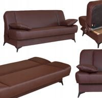 Kanapa sofa Sara ekoskóra rozkładana wersalka spania łóżko Family Meble