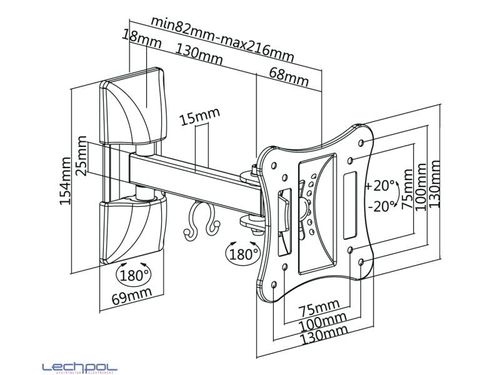 UCH0200 Uchwyt do ciany 13-27 cali czarny LPA51 na Arena.pl