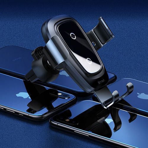 BASEUS GRAVITY VENT CAR MOUNT WIRELESS CHARGER BLACK na Arena.pl