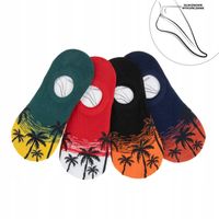 Skarpety Stopki Męskie Wzór Palmy Bawełniane MORAJ 4-PAK Zestaw 39-42