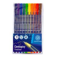 cienkopisy trójkątne 0,4mm astrapen 10szt 3077