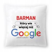 Poduszka Dla Barmana Na Urodziny Prezent Z Nadrukiem Ze Zdjęciem