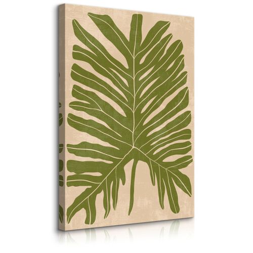 Obraz Canvas Do Salonu Geometryczny Liść Abstrakcja Styl Boho 20cm x 30cm na Arena.pl