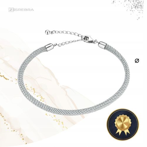 Bransoletka modułowa srebro 925 do CHARMS koralików zawieszek szara srebrna na Arena.pl