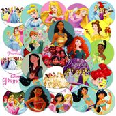 NAKLEJKI NA ZESZYT NALEPKA Z POSTACIAMI KÓŁKO KSIĘŻNICZKI WZORY 23EL