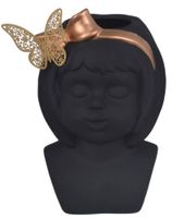 Wazon ceramiczny dziewczynka czarna