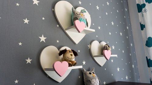 Półki serca zestaw 3 sztuki kolory półka serce seduszko na Arena.pl