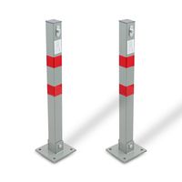 17721 Blokada parkingowa słupek 65cm pojedyncza składana 2 sztuki zes