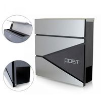 16438 Skrzynka pocztowa na listy nowoczesna z gazetnikiem naścienna