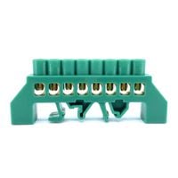 Szyna izolowana zielona 8P DIN 8x12 NPE-G8-8 Tracon