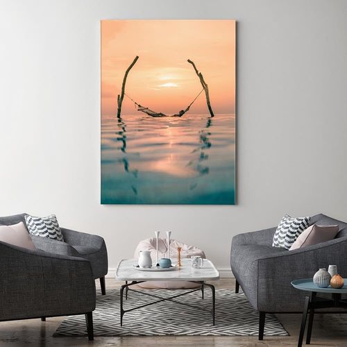 Obraz na płótnie – Canvas, hamak w wodzie 40x60 na Arena.pl