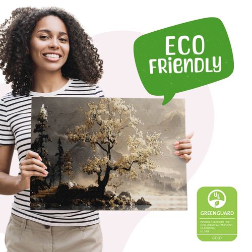 Obraz Na Płótnie Do Salonu Abstrakcyjne Drzewo Krajobraz Góry 90cm x 60cm na Arena.pl