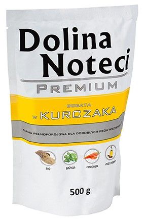 Zdrowa karma dla psa z dużą zawartością mięsa - Dolina Noteci Kurczak 500g na Arena.pl