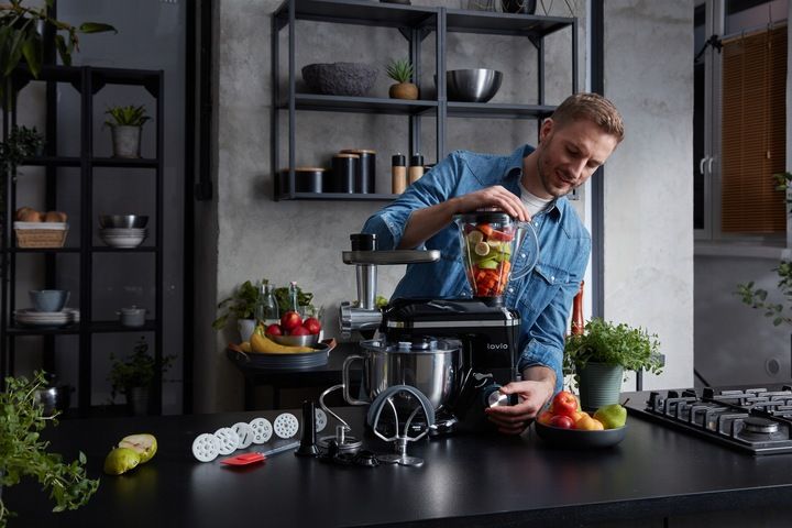 Robot kuchenny mikser planetarny blender kielichowy maszynka do mięsa LOVIO zdjęcie 14