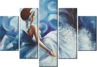 105CM 150CM ZEGAR 5 ELEM KOBIETA TAŃCU DRUK OBRAZ