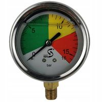 MANOMETR OPRYSKIWACZA M12 x 1,5 glicerynowy fi 63, 0-16 wskaźnik ciśnienia
