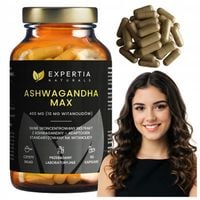 SUPLEMENT DIETY ASHWAGANDHA MAX EXPERTIA NATURALS CZYSTY SKŁAD 90 KAPSUŁEK