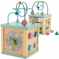 MERKAN Drewniana Kostka Edukacyjna Sorter Montessori Przeplatanka