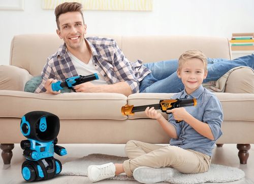 ROBOT GRA STRZELANIE DO CELU PISTOLET LICZNIK LCD TARCZA DO STRZELANIA na Arena.pl