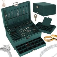 Szkatułka Kuferek na Biżuterię Kolczyki Pierścionki Bransoletki Zamykany