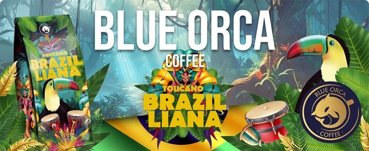 Kawa ziarnista 1kg Brazylia BRAZILLIANA TOUCANO Świeżo Palona 100% ARABICA zdjęcie 2