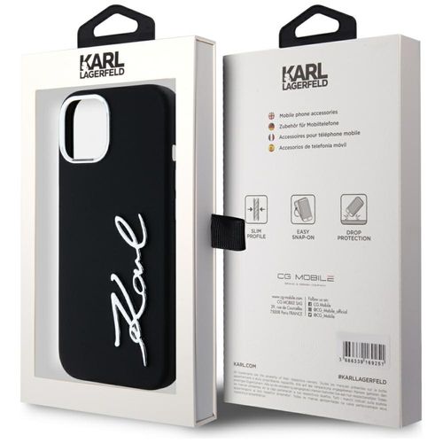 etui karl lagerfeld silicone metal       script logo do iphone 15 czarny na Arena.pl
