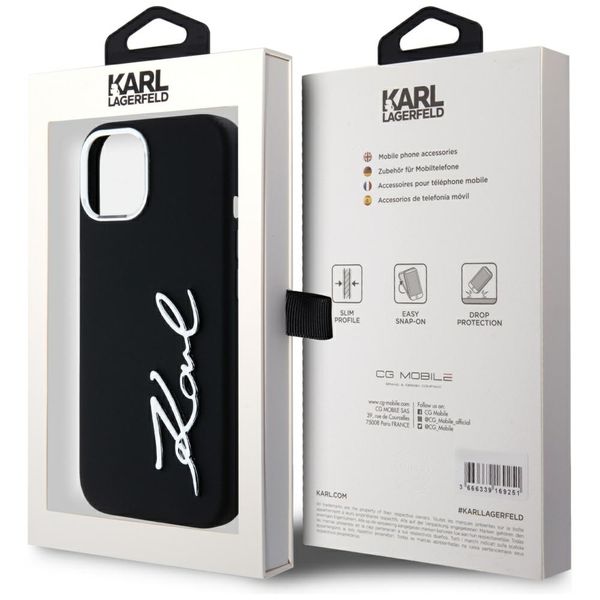 etui karl lagerfeld silicone metal       script logo do iphone 15 zdjęcie 8
