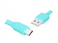 MOCNY KABEL USB-A DO MicroUSB TURKUS 1M PŁASKI ŁADOWANIE I TRANSFER DANYCH