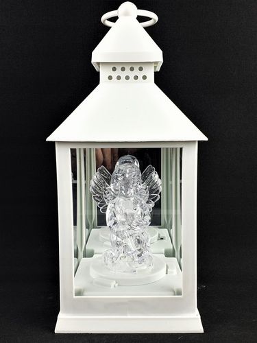 LAMPION Z ANIOŁKIEM ŚWIECĄCY NA BATERIE R6 LATARENKA BIAŁY ANIOŁ ZNICZ na Arena.pl