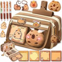 PIÓRNIK SZKOLNY TRZYKOMOROWY KAPIBARA Z WYPOSAŻENIEM AKCESORIAMI XW12