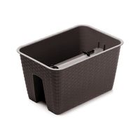 Doniczka na balustradę Ratolla DRLB400 | Umbra, Kształt Prostokątny, Wymiary 27x40x22.5 cm, Kolor Umbra, Prosperplast