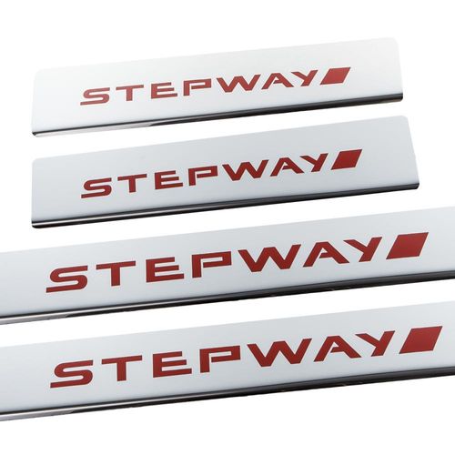 Listwa progowa DACIA SANDERO MK2 STEPWAY Stal nierdzewna 304 połysk czerwon na Arena.pl