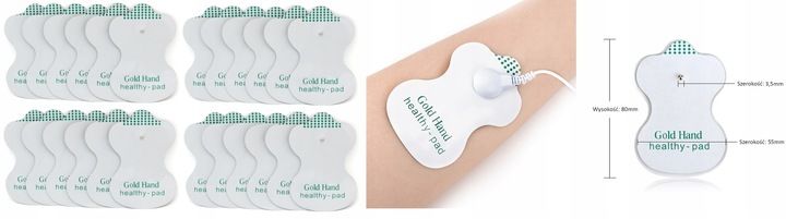 16x ELEKTRODY ŻELOWE ELEKTROSTYMULATOR TENS EMS zdjęcie 2