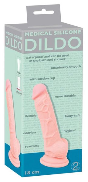 Medical Silicone Dildo 18 cm zdjęcie 1