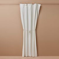 Zasłona Merida z lnu w śmietankowym kolorze 140x250