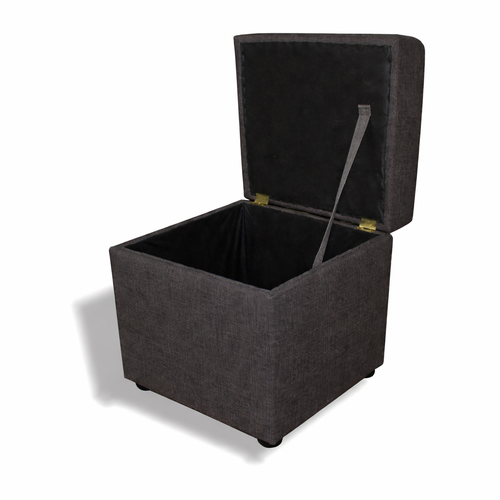 Pufa kwadratowa z pojemnikiem salon sypialnia 38x38x42 czarna OTTO na Arena.pl