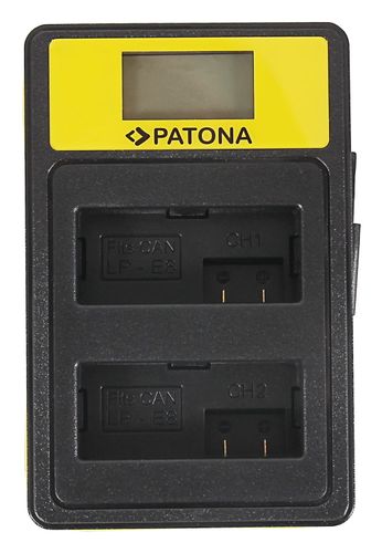 Patona podwójna ładowarka Dual LCD USB do akumulatorów Canon LP-E8 na Arena.pl