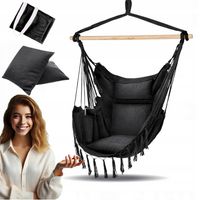 FOTEL WISZĄCY BRAZYLIJSKI XXL HUŚTAWKA HAMAK KRZESŁO OGRODOWY DO POKOJU