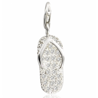 SREBRNY CHARMS KLAPEK Z CYRKONIAMI SREBRO PRÓBY 925