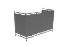 OSŁONA BALKONOWA SZARA 0,8MX5M SIATKA MASKUJĄCA MATA CIENIUJĄCA OGRÓD PŁOT na Arena.pl