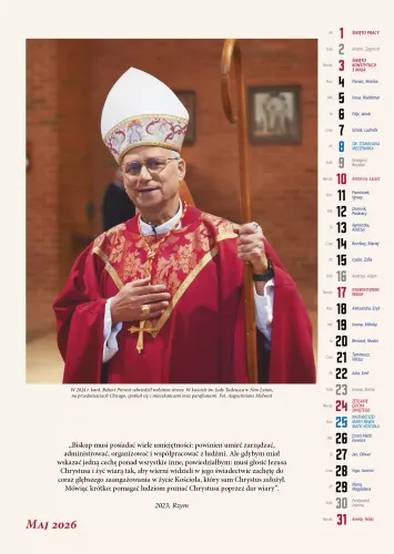 Kalendarz 2026 Ścienny. Leon Xiv na Arena.pl