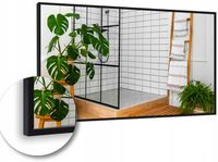 LUSTRO 100x90 W CZARNEJ RAMIE ALUMINIOWEJ MAT LOFT BEZ OŚWIETLENIA LOFTOWE