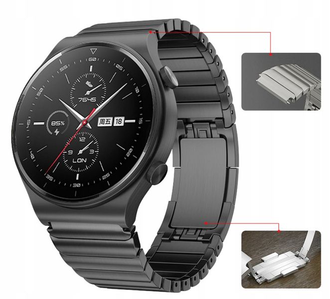 PASEK TITANIUM HUAWEI WATCH GT GT2 GT2Pro GT3 Pro zdjęcie 1