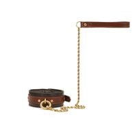 obroża ze smyczą the equestrian leather collar liebe seele