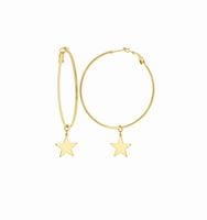 Kolczyki koła z gwiazdkami (P15/STL/04AU)