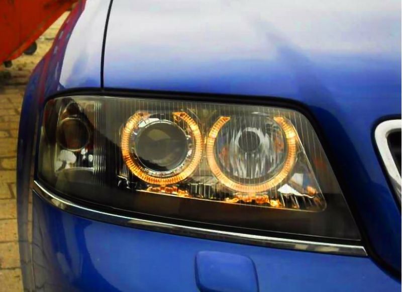 Reflektory AUDI A6 C5 1997-2001 DEPO, Ringi  - Doskonała jakość i bonus H7 zdjęcie 8