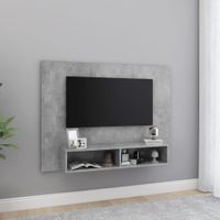 Wisząca szafka pod TV, szarość betonu, 120x23,5x90 cm