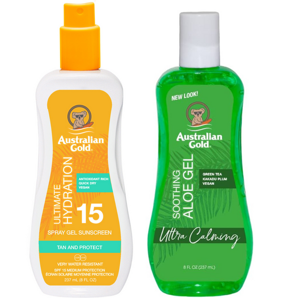 Australian Gold Żel W Sprayu Bezbarwny SPF15 + Aloe Po Opalaniu zdjęcie 1