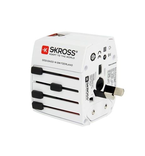 Skross Adapter podróżny MUV 2xUSB, biały na Arena.pl